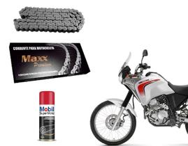 Corrente Transmissão Maxx Cbx 250 Xtz 250 520HX106 + 01 Óleo Spray Mobil Lub