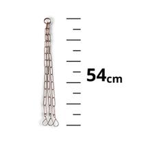 Corrente tripla para pendurar vaso, pratos, plantas e xaxim em ferro reforçado Gold Plant