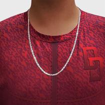 Corrente Valentim 70cm Fio 080 Masculina Prata 925 Legítima