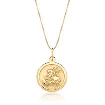 Corrente Veneziana 45 Pingente Medalh São Jorge Ouro 10k P26