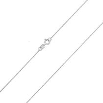 Corrente Veneziana 45cm Colar Feminino Em Ouro Branco 18k