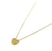 Corrente Veneziana 45cm de Ouro 18k com Pingente Coração Colar Cordão Gargantilha Feminina
