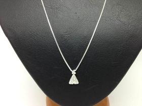 Corrente Veneziana 45cm+ Pingente N. Senhora Aparecida Prata