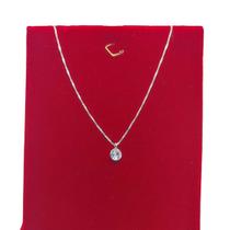 Corrente Veneziana 45cm Pingente Ponto de Luz Prata 925 Corrente Veneziana 45cm Pingente Ponto de Luz Prata 925