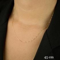 Corrente Veneziana Banhada Ouro 18k Feminina 45cm 1mm