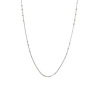 Corrente Veneziana Bolinhas Delicada Semijoia Banhada no Ródio Branco