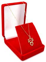 Corrente Veneziana Colar De Ouro 18k 45cm Pingente Menina