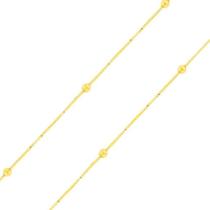 Corrente veneziana com bolinha em ouro 18k 40cm - Espessura Corrente veneziana com bolinha em ouro 18k 40cm - Espessura