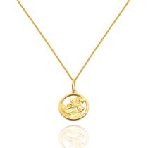 Corrente Veneziana Com Pingente Medalha São Jorge Ouro 18k 60 cm - AGAPRIME JOIAS