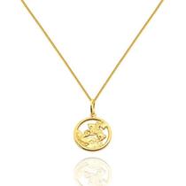 Corrente Veneziana Com Pingente Medalha São Jorge Ouro 18k