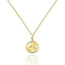 Corrente Veneziana Com Pingente Medalha São Jorge Ouro 18k