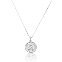 Corrente Veneziana Com Pingente Primeira Comunhão Prata 925kl