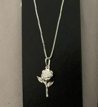 Corrente veneziana com pingente rosa 45cm
