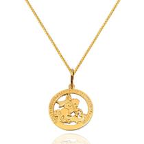 Corrente Veneziana Com Pingente São Jorge Em Ouro 18k 60 cm - AGAPRIME JOIAS