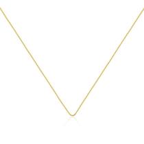 Corrente veneziana feminina banhada em ouro 18k - 50cm com extensor cordão