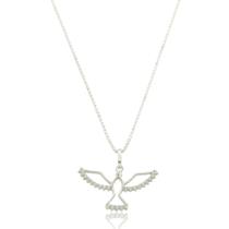 Corrente Veneziana Pingente Espírito Santo Vazado Prata925kl