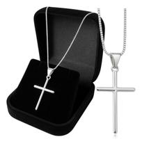 Corrente Veneziana Prata 925 Legítima Cordão Colar De 60cm + Pingente Crucifixo Masculino Cruz Fina De Luxo Corrente Veneziana Prata 925 Legítima Cordão Colar De 60cm + Pingente Crucifixo Masculino Cruz Fina De Luxo