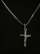 Corrente Veneziana Prata Maciça 925 45cm Crucifixo Corrente Veneziana Prata Maciça 925 45cm Crucifixo