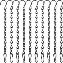 Correntes suspensas YINGFENG, pacote com 10, 24 cm, pretas para alimentadores de pássaros