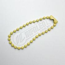 Correntinha de Bolinhas 10cm Candy Amarelo (Corrente) - 10 unidades - SF