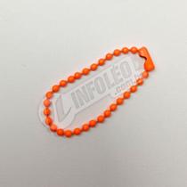 Correntinha de Bolinhas 10cm Neon Laranja (Corrente) - 10 unidades