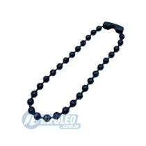 Correntinha de Bolinhas 10cm Preto (Corrente) - 10 unidades