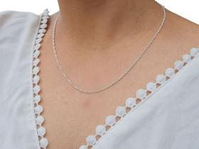 Correntinha Feminina 45cm Modelo Singapura Em Prata 925