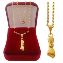 Correntinha Feminina com Pingente Figa Folheada a Ouro 18k