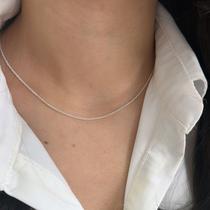 Correntinha Italiana 40cm Fina 1mm Em Prata 925