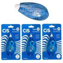 Corretivo Em Fita 5mmx 10m Cis Tape 10 Com Tampa 3 Unidades