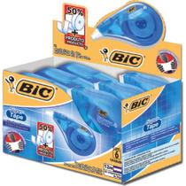 Corretivo em Fita BIC Super Tape 12M - Caixa com 6 Unidades