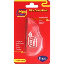 Corretivo em Fita Maxi Tape 5MM X 6M Sortido - Caixa com 12 Unidades