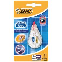 Corretivo em fita Mini Tape 5mmx6m com 1 unidade - Bic Corretivo em fita Mini Tape 5mmx6m com 1 unidade - Bic