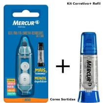 Corretivo em fita recarregavel 6m + 1 refil - mercur