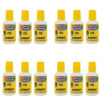 Corretivo Líquido Blister 18ml Branco Kit com 12 Unidades