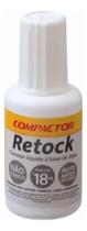 Corretivo Líquido Compactor Retock Plus 18ml Secagem Rápida