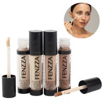 Corretivo Líquido Facial Efeito Matte Cor Claro Médio Tom Natural Nude Bege 4ml Fenzza