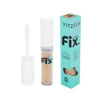Corretivo Líquido FIX Vizzela Alta Cobertura Vegano 30ml Maquiagem Facial Acabamento Soft Matte Resistente à Água