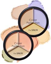Corretivo THESAEM Cover Perfection Triple Pot 03 Correct Up Beige + 04 Tone Up Bege Corretivo THESAEM Cover Perfection Triple Pot 03 Correct Up Beige + 04 Tone Up Bege