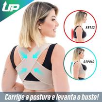Corretor de Postura Feminino para Idosas Suporte de Coluna e Ombros com Fecho Frontal Fácil Corretor de Postura Feminino para Idosas Suporte de Coluna e Ombros com Fecho Frontal Fácil