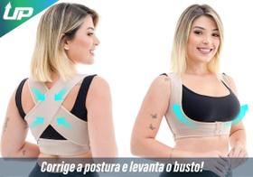 Corretor de Postura Feminino Tamanho G Nude Colete para Coluna e Ombros Suporte de Seios X-Back Corretor de Postura Feminino Tamanho G Nude Colete para Coluna e Ombros Suporte de Seios X-Back