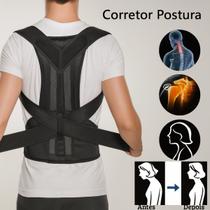 Corretor de Postura para Coluna e Lombar Colete Ortopédico Postural Reforçado Suporte Lombar Cinta para Dor nas Costas GG (XXL)