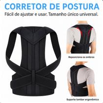 Corretor Postura Feminino Masculino Colete Alinhador Coluna