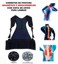 Corretor Postural Magnético Com Ajuste E Apoio Na Lombar Corretor Postural Magnético Com Ajuste E Apoio Na Lombar