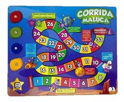 Corrida Maluca Jogo De Tabuleiro Madeira Brinquedo 6 Anos