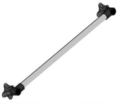 Corrimão alumímio de Parede Slim 95 preto