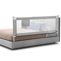 Corrimão de Cama BABY JOY 196cm - Extra Longo com Bolso de Armazenamento Cinza