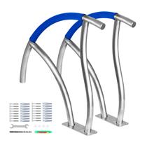 Corrimão de escada para piscina VEVOR 30x30cm em aço inoxidável com capacidade de 170 kg