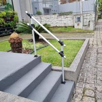 Corrimão para escada Duplo em Aluminio Branco