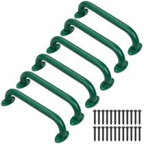 Corrimão SELEWARE 12" com alças de segurança de metal verde, pacote com 6